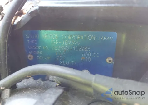 1998 Suzuki Jimny из США, поврежденный, VIN JB23W102285